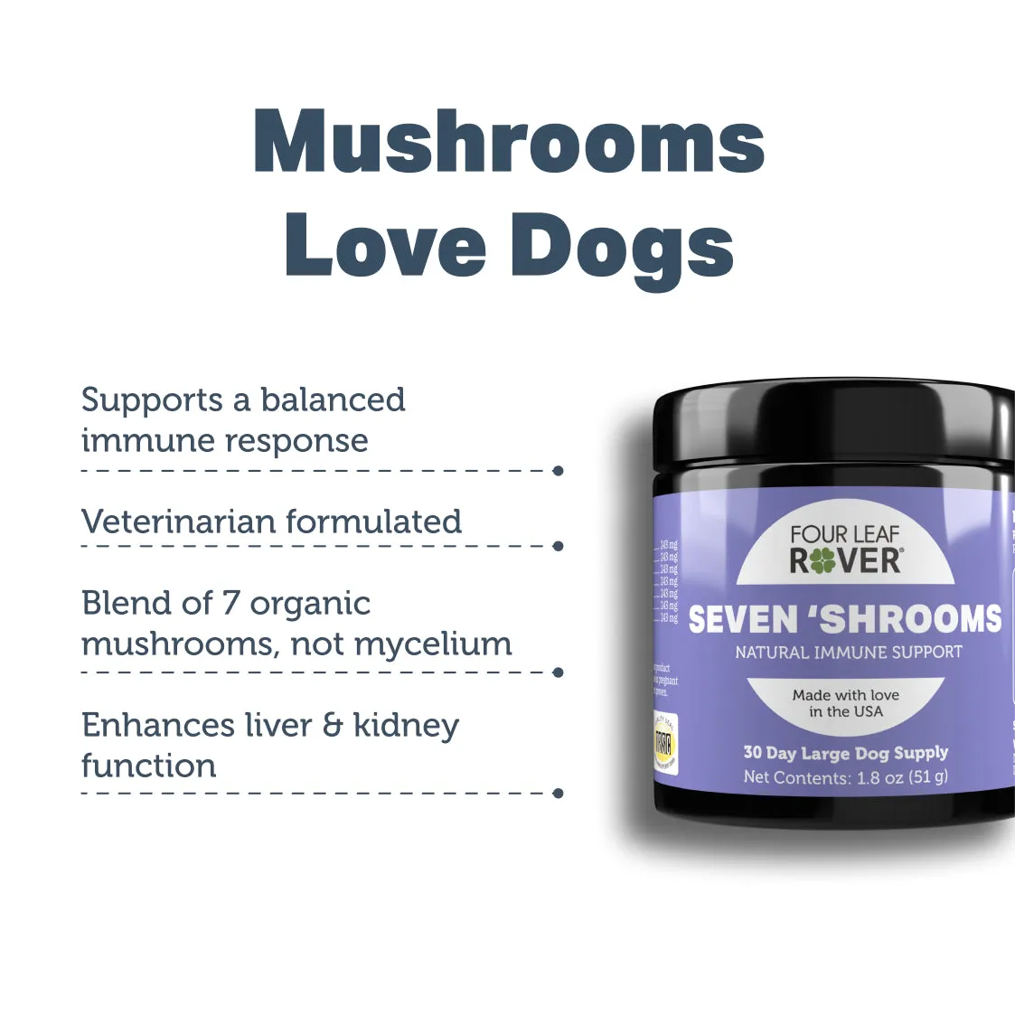 4LR Seven 'Shrooms - Organic Mushroom Mix for Dogs