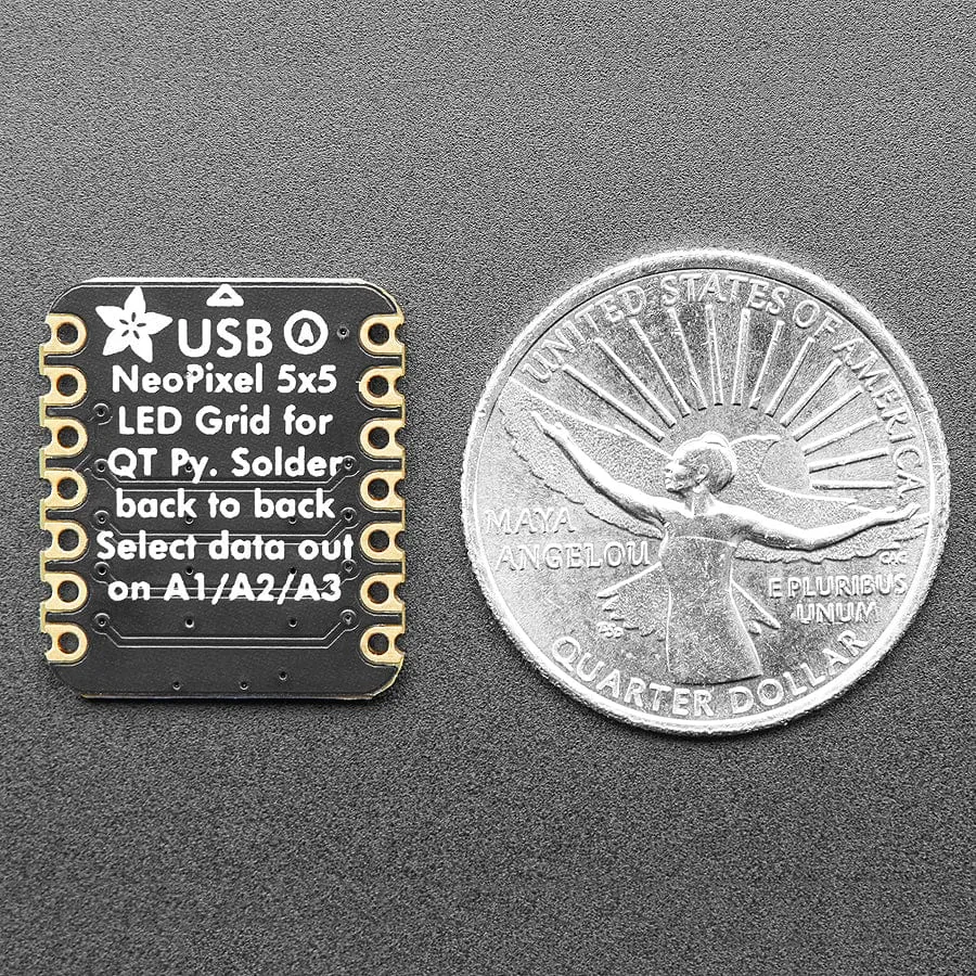 Adafruit 5x5 NeoPixel Grid BFF Add-On for QT Py and Xiao