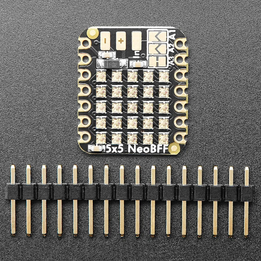 Adafruit 5x5 NeoPixel Grid BFF Add-On for QT Py and Xiao