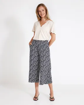 Asta Culotte Navy Flowers