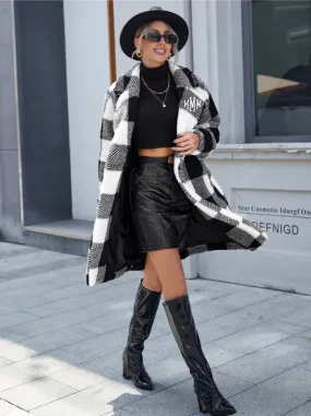 Black And White Buffalo Plaid Monogrammed Jacket