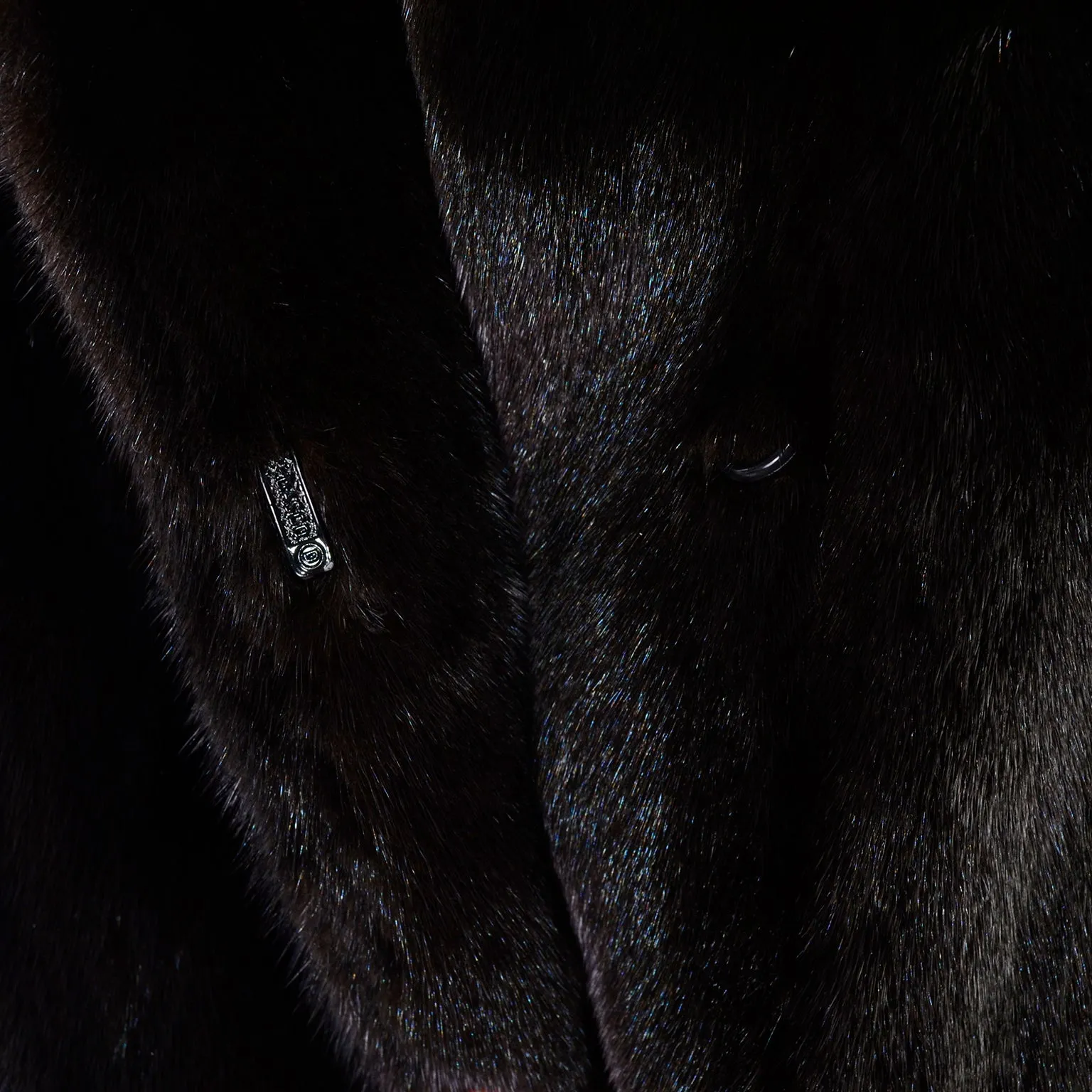 Blackglama Dark Brown/Black Ranch Mink Vintage Fur Coat
