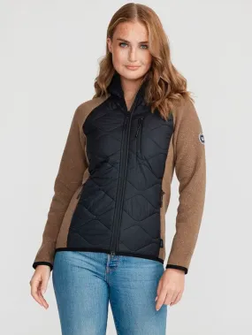Bodil Windproof  Hood Sweater -Walnut/ Black