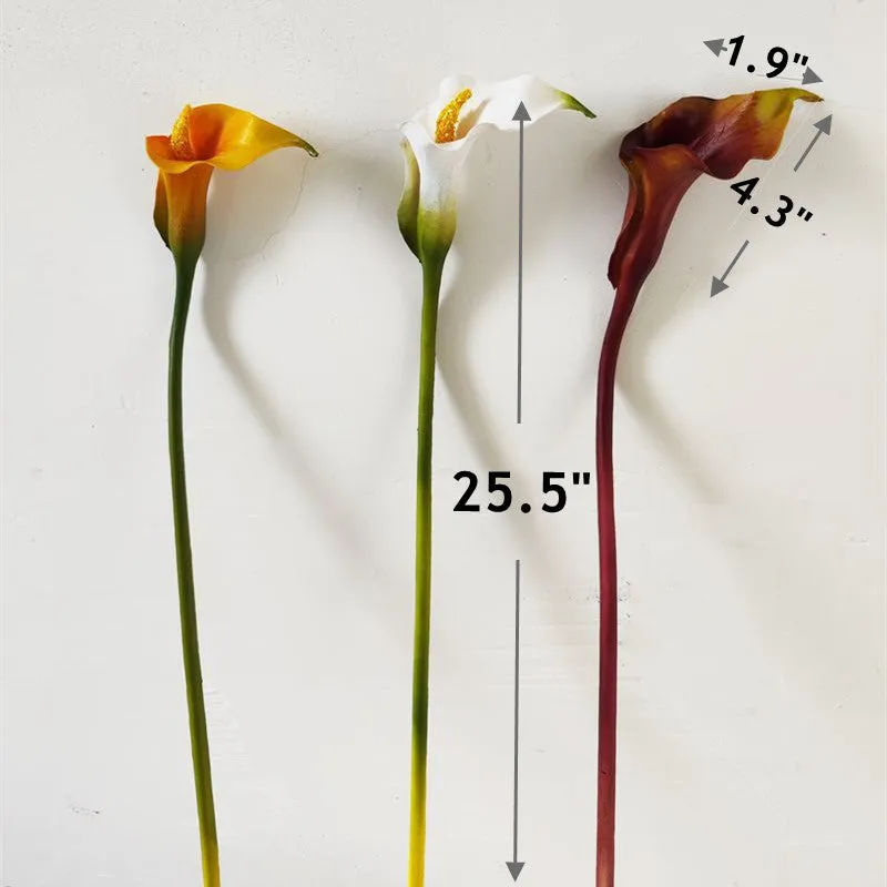 Bulk Exclusive 25.5" Calla Lilies Long Stems Real Touch Floral Artificial Wholesale