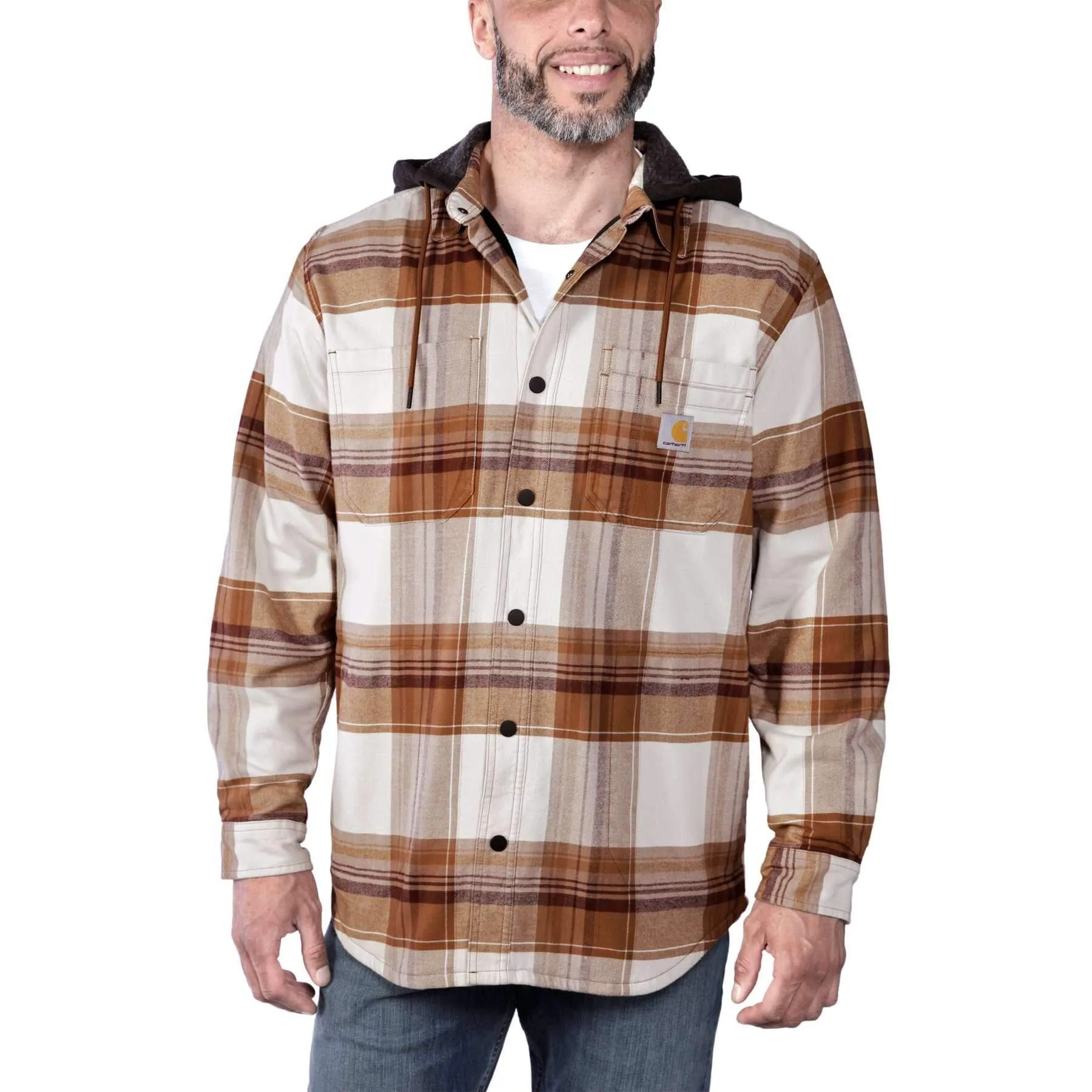Carhartt Flannel Sherpa-Lined Relaxed Fit Shirt Jacket 105938