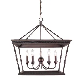 Davenport 5-Light Chandelier in Etruscan Bronze