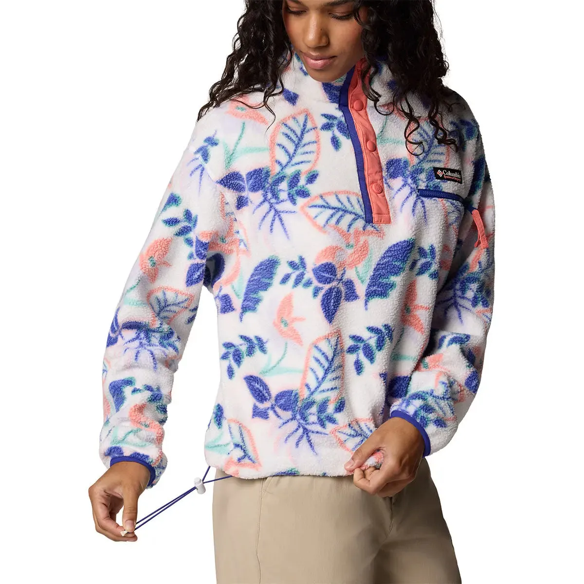 Helvetia™ II Printed Cropped Half Snap - Sea Salt