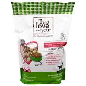 I and Love and You, Raw Homemade Dog Food, Raw Raw Beef Boom Ba Dinner, 1.5 lbs (0.68 kg)