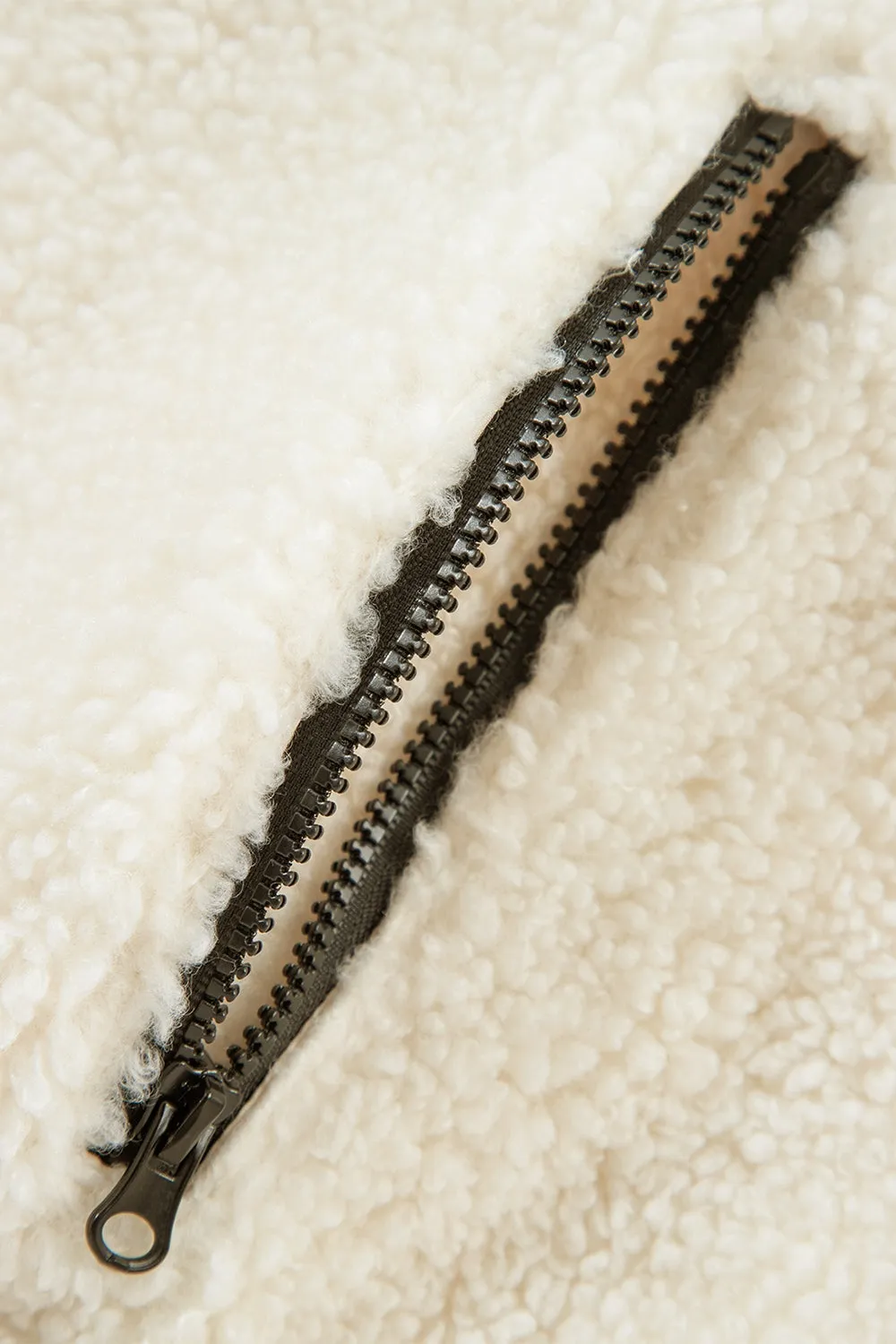Light Sherpa Jacket with Removable Hood