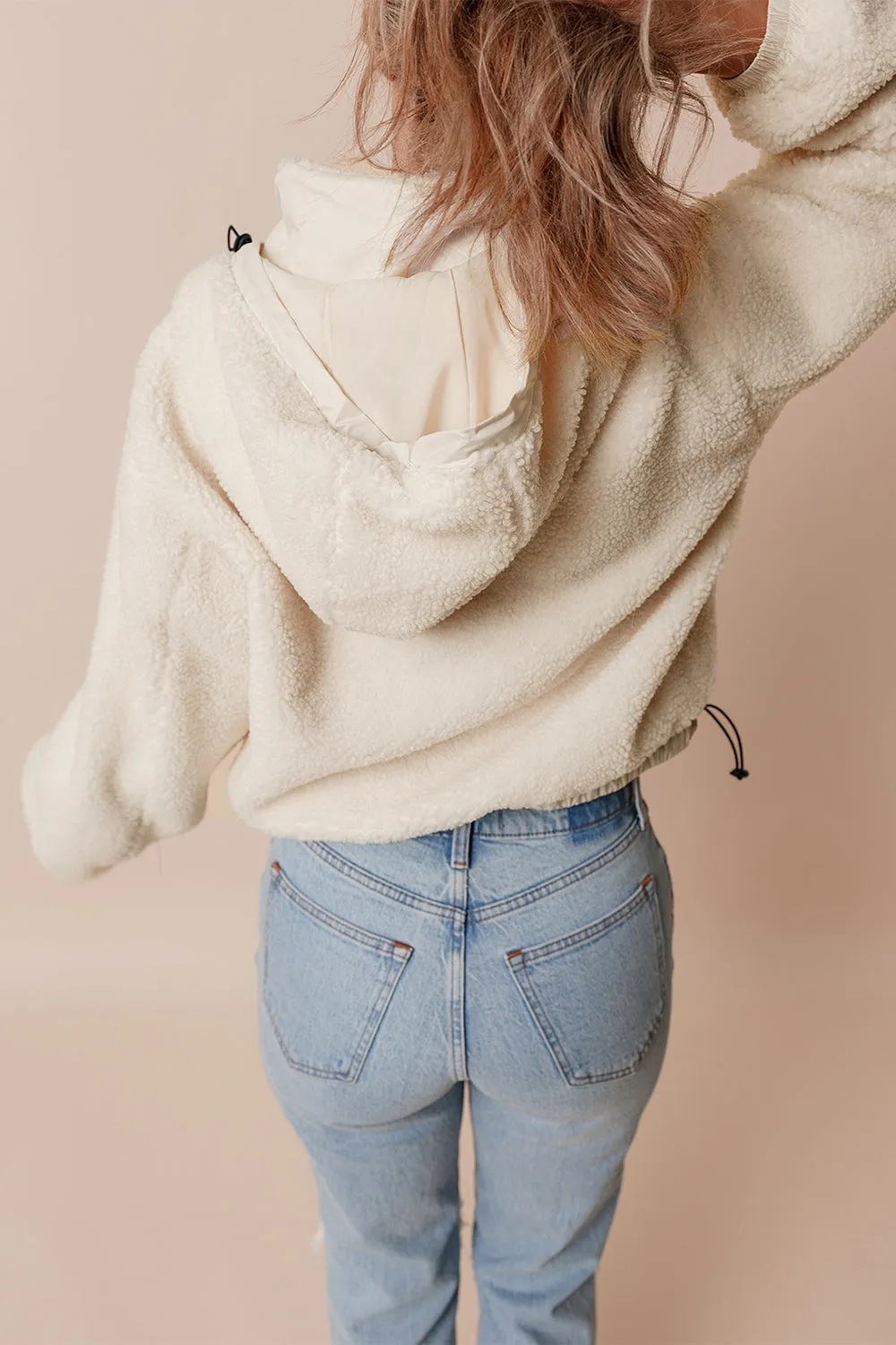 Light Sherpa Jacket with Removable Hood