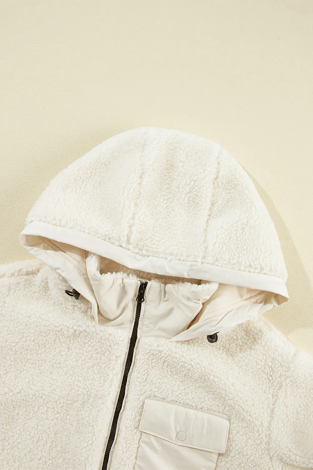 Light Sherpa Jacket with Removable Hood
