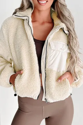 Light Sherpa Jacket with Removable Hood