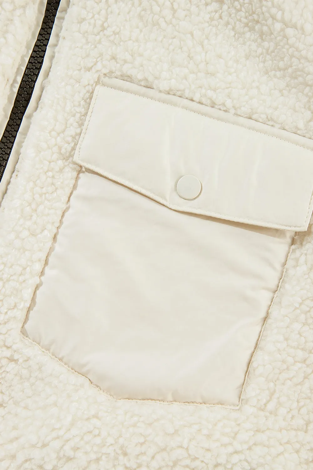 Light Sherpa Jacket with Removable Hood