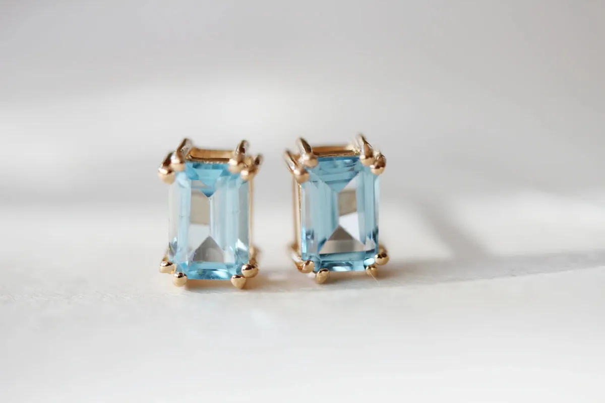 Little Gold Lake Studs (Blue Topaz)
