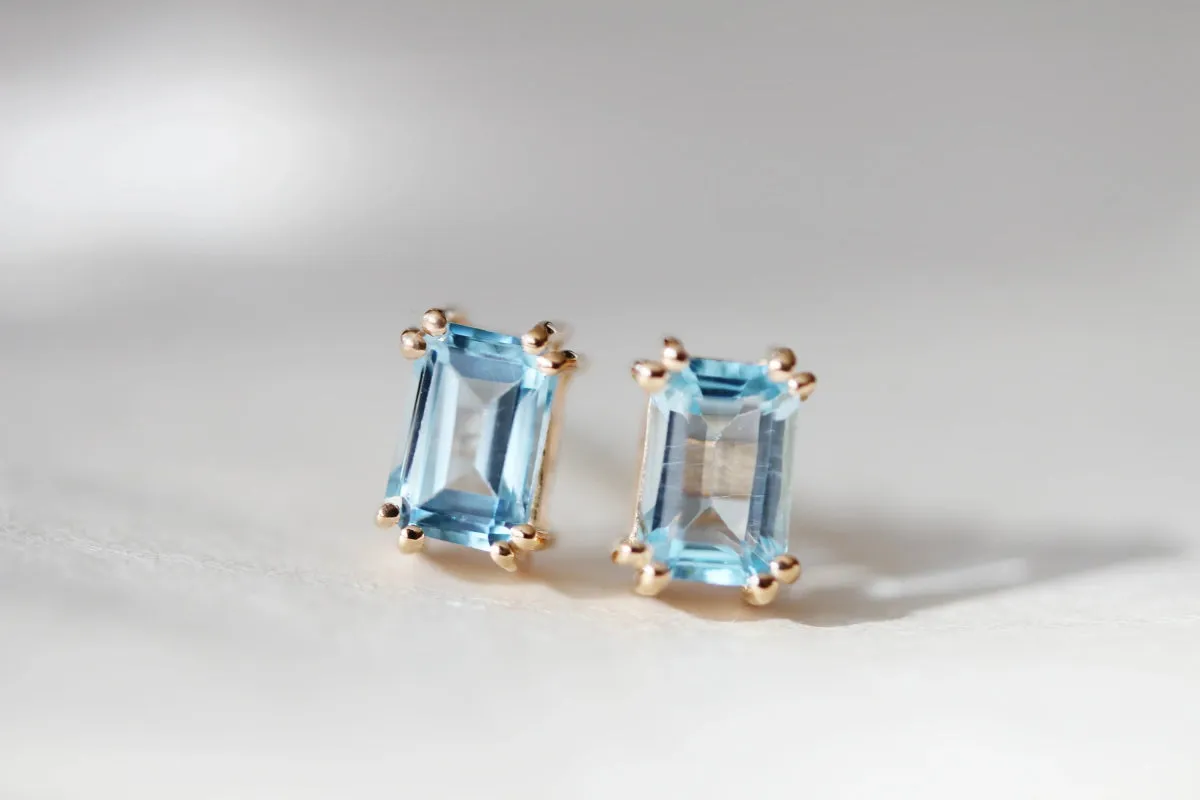 Little Gold Lake Studs (Blue Topaz)