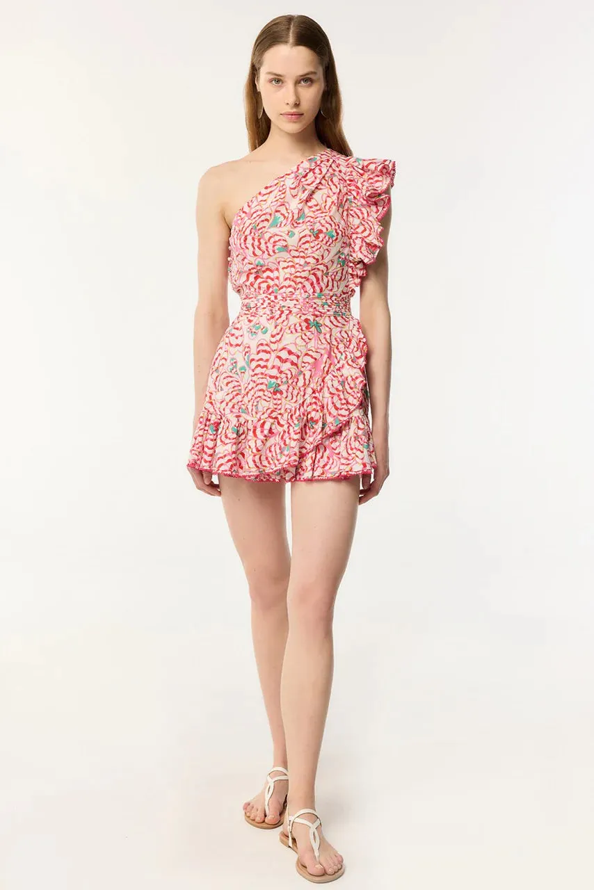 Mini Dress Corinne Pink Wings Flower