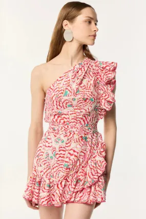 Mini Dress Corinne Pink Wings Flower