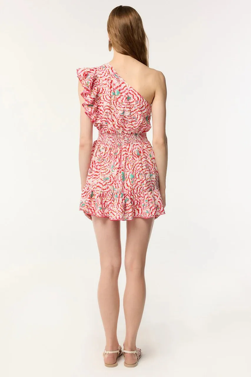 Mini Dress Corinne Pink Wings Flower