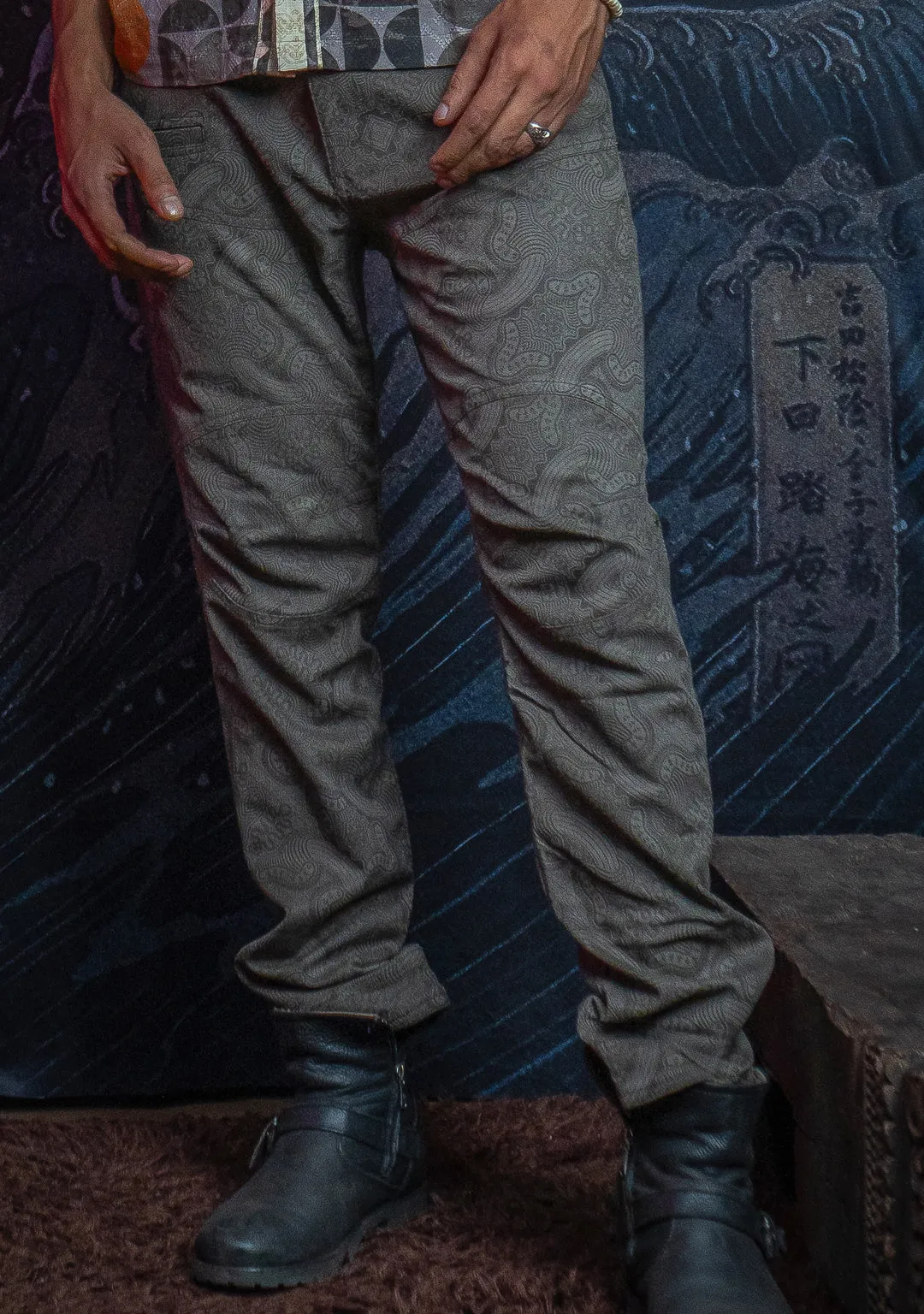Pants Men / Thin Kodroi - Brown Ash MYCELIUM