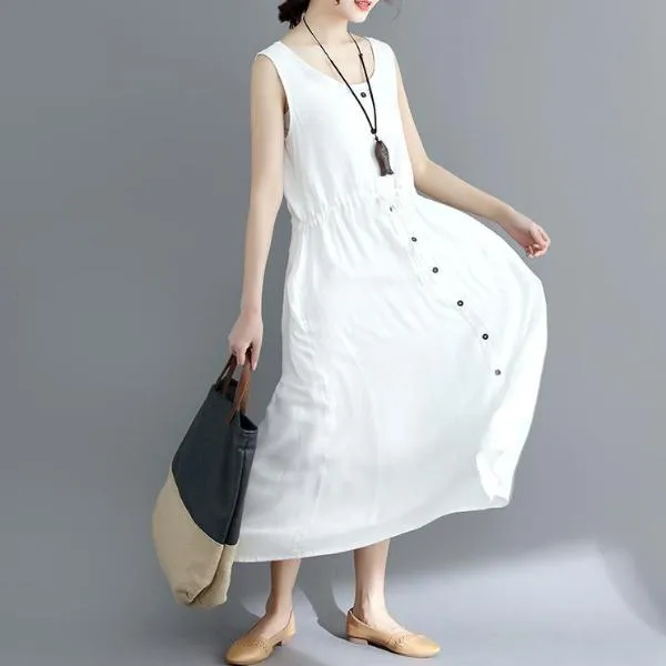 Plus Size Cotton Linen Sundress