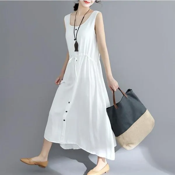Plus Size Cotton Linen Sundress