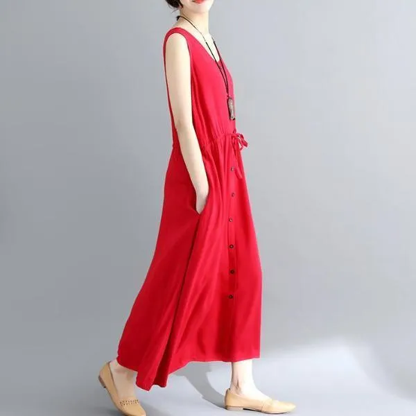 Plus Size Cotton Linen Sundress
