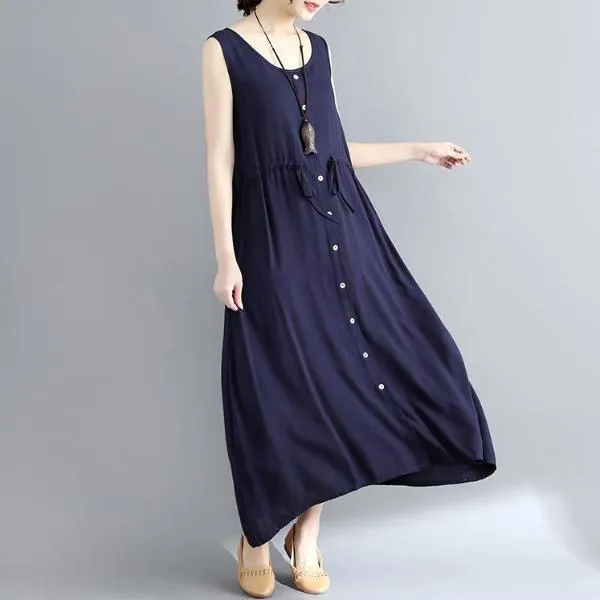 Plus Size Cotton Linen Sundress