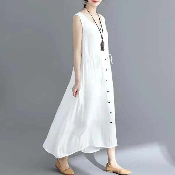 Plus Size Cotton Linen Sundress