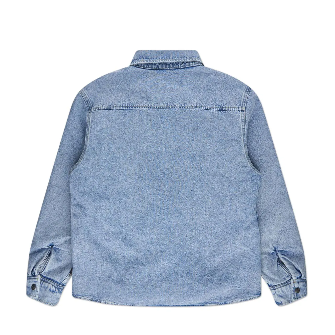 stüssy sherpa lined denim shirt (stone wash)